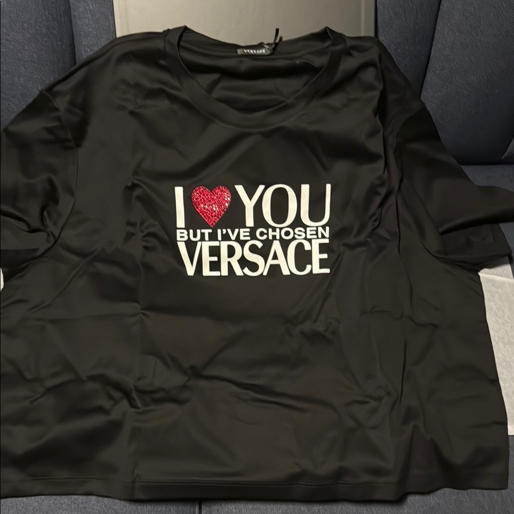 Versace Black Boxy Short Sleeve T-Shirt
